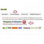 estimate shipping cost link tab